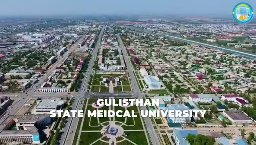 Aerial view of the city and campus — Gulistan State University